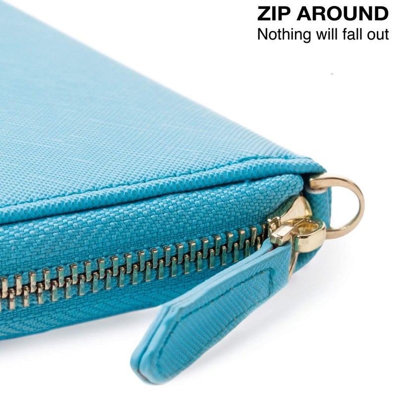 Apadi Travel Document Organizer - RFID Passport Wallet Case Family Holder Id Wristlet - Image 3